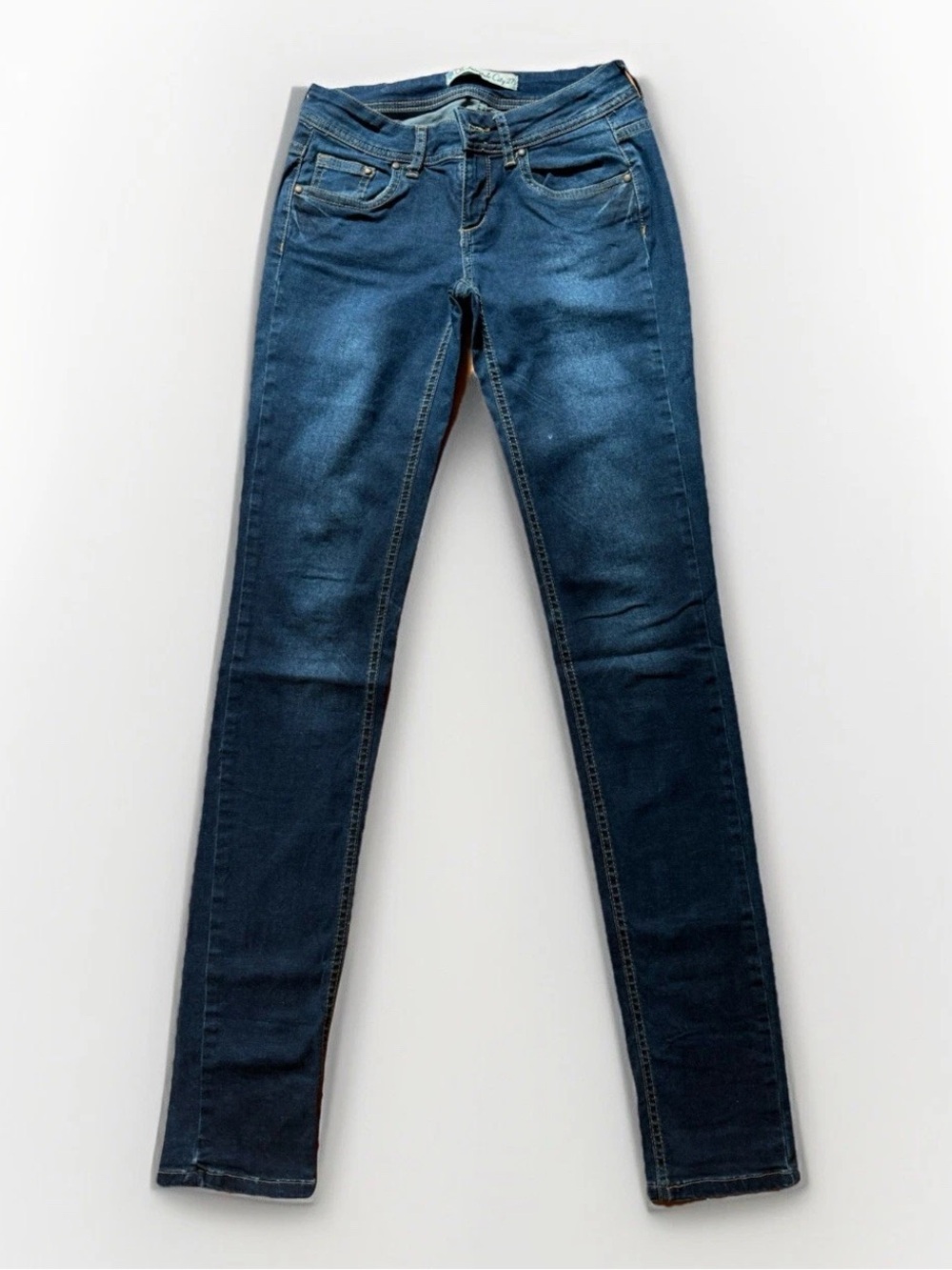 Ole Women Size 27 Denim Jeans Cotton Blend Used Pants Dark Blue Dkinny Straight